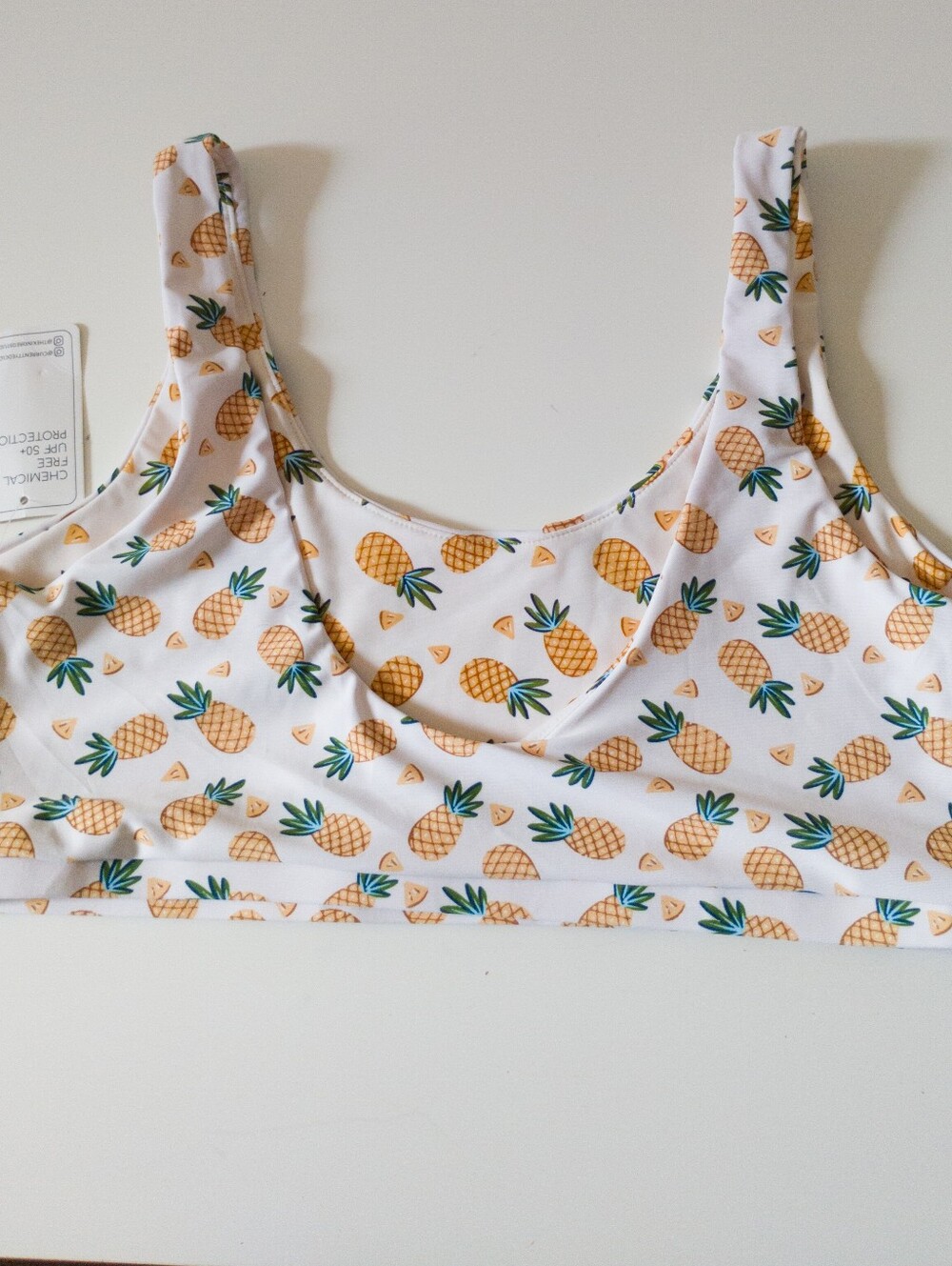 Current Tyed x The Kindred Studio Scoop Neck Bikini Top Pineapple Print XXL NWT - Picture 5 of 5